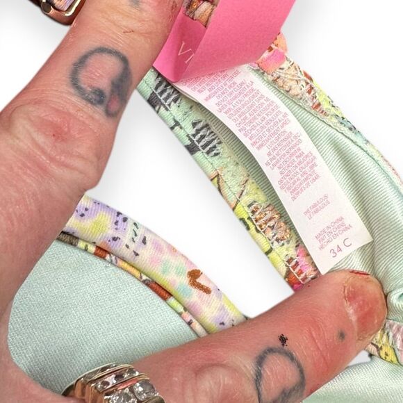 Victoria’s Secret Women’s Black Archives Beach Macrame Halter Push-Up Bikini Top - Picture 6 of 10